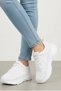 Unisex White High-Sole Sports Shoes - 2