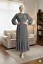 Women's Pleated Chiffon Modest Dress