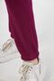 Women's Three-Thread Knitted Sweatpants with Elastic Waist and Cuffs - Cherry - 6