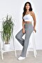 Ribbed Knit Transitional Casual Women's Trousers - 2