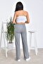 Ribbed Knit Transitional Casual Women's Trousers - 4