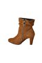 Belen Tan Women's Desacomfort Zippered Heeled Leather Boots - 3