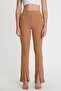 Women's Camisole Slit Leggings Trousers Camel - 3