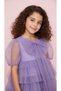 Glitter Layered Tulle Girls' Dress - 5