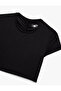 Slim Fit Drawstring Short Sleeve Crew Neck Viscose Crop Sports T-Shirt - 6