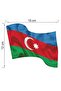Azerbaijan Wavy Flag Sticker 15x12 cm - 2