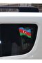 Azerbaijan Wavy Flag Sticker 15x12 cm - 6