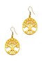 Matte Gold Look Earrings with Adygean Circassian Flag
