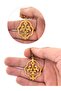 Caucasian Circassian Classic Motif 1 Matte Gold Look Earrings - 6
