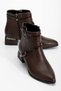 L01-Cross-Toked Women's Casual Boots Short Heeled 3cm Heel - 2
