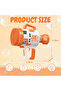108-Hole Bubble Machine Gun with LED Lights, USB Battery, 2 Bubble Solutions & Tray – Orange/White - 4
