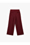 Belt Detailed Ankle Length Wide Leg Crepe Palazzo Pants - 4