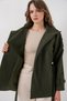 Women's Belted Cashmere Coat 9162 - Khaki - 4