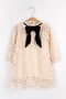Cream Guipure Bow Girls' Dress - Bessie - 4