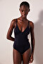 High Leg Black Swimsuit - Basic Design - 4
