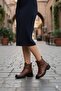 42836 Tan Original Genuine Leather Fur Lined Non-Slip Sole Women's Boots - 2