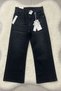 Bayhas Girl's Black Wide Leg Embroidered Denim Pants - 3