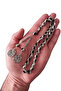 Silver Color Enamel Metal Prayer Beads, Double Kazaz Pattern Metal Tassel Rosary with Gift Box. - 4