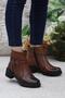 42829 Tan Original Genuine Leather Fur Lined Non-Slip Sole Women's Boots - 5