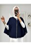 Shepherd's Stitch Pocketed Cashmere Poncho - 4
