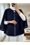 Shepherd's Stitch Pocketed Cashmere Poncho - 3