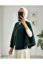 Shepherd's Stitched Pocketed Cashmere Poncho -Emerald - 3