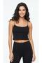 Black and White Set of Two Rope Strap Crop Top Lined Bustier Blouse - 3