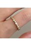 Thin Elegant Vintage Row Stone Steel Ring Gold (Tarnish-Free Guaranteed)