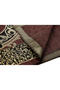 Luxury Ottoman Chenille Prayer Mat with Prayer Beads Gift, Brown - 4