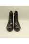 Gloria Black Shiny Crocodile Leather Women's Boots - 6