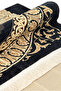 سجادة صلاة منقوشة من الشنيل باللون الأسود - 5