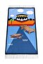 Digital Printed Children's Prayer Rug - Blue Color with Skis and Cable - 44 X 78 cm