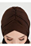 Pleated Isra Series Comfortable Cross Turban - Light Brown - (St396), (Id 7839608) - 2