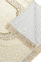 Mihrab Patterned Lined Chenille Prayer Rug - Cream - 2