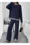 Slit Sweater Pants Top-Bottom Set