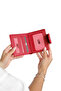 Genuine Leather Women's Wallet |   Mira 1437 Flother Matte Red - 2