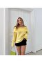 Thick Yellow Madonna Collar Knitwear Sweater - 2