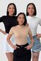 Fisherman Short Sleeve Cotton Bodysuit Black, Beige, White Half Fisherman Bodysuit High Neck T-Shirt T-Shirt