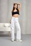 Women's Cargo Straight Fit High Waist Wide Leg Pants - 4