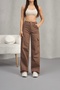 Women's Cargo Straight Fit High Waist Wide Leg Pants - 2