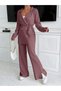 Rose Color Tricot Suit with Cord