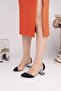 Women's Evening Shoes with Silvery Stone Transparent Heels 5cm - 5