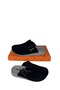 Black Felt Fabric Comfort Orthopedic Men's Winter Indoor Slippers - 4