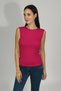 Women's Zero Sleeve Crew Neck Bodysuit Fuchsia 1 Piece