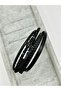 Genuine Leather Men's Bracelet with Magnet Lock