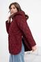 Women's Quilted Coat Claret Red 30966 - 5