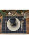 Home 35X50 cm Navy Blue Green Plaid 2-Piece American Service New Year's Invitation New Year - 3