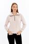 Women's zip-up crewneck sweatshirt