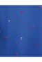Round Neck Heart Patterned Combed Cotton Tunic - Blue - 5