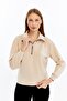 Women's zip-up crewneck sweatshirt
